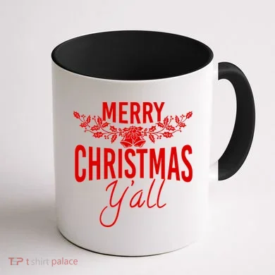 Marry Christmas Y'all Coffee Mug back