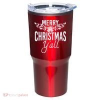 Marry Christmas Y'all Tumbler thumb 0