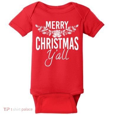 Marry Christmas Y'all Baby Bodysuit