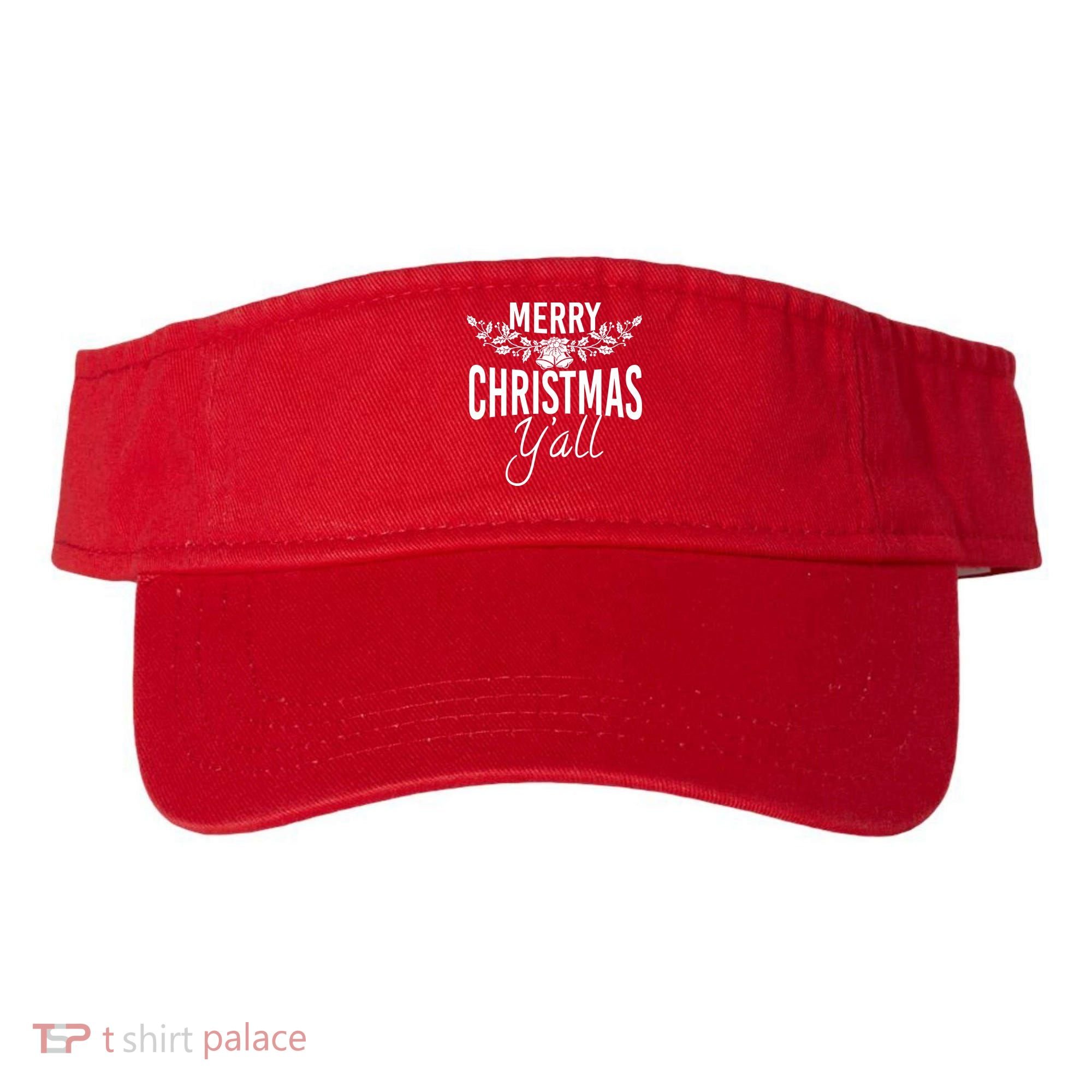 Marry Christmas Y'all Visor