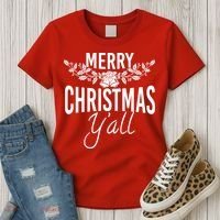 Marry Christmas Y'all Women's T-Shirt thumb 3
