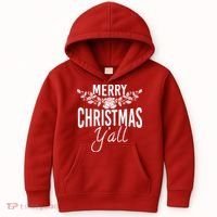 Marry Christmas Y'all Kids Hoodie thumb 0