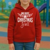 Marry Christmas Y'all Kids Hoodie thumb 3