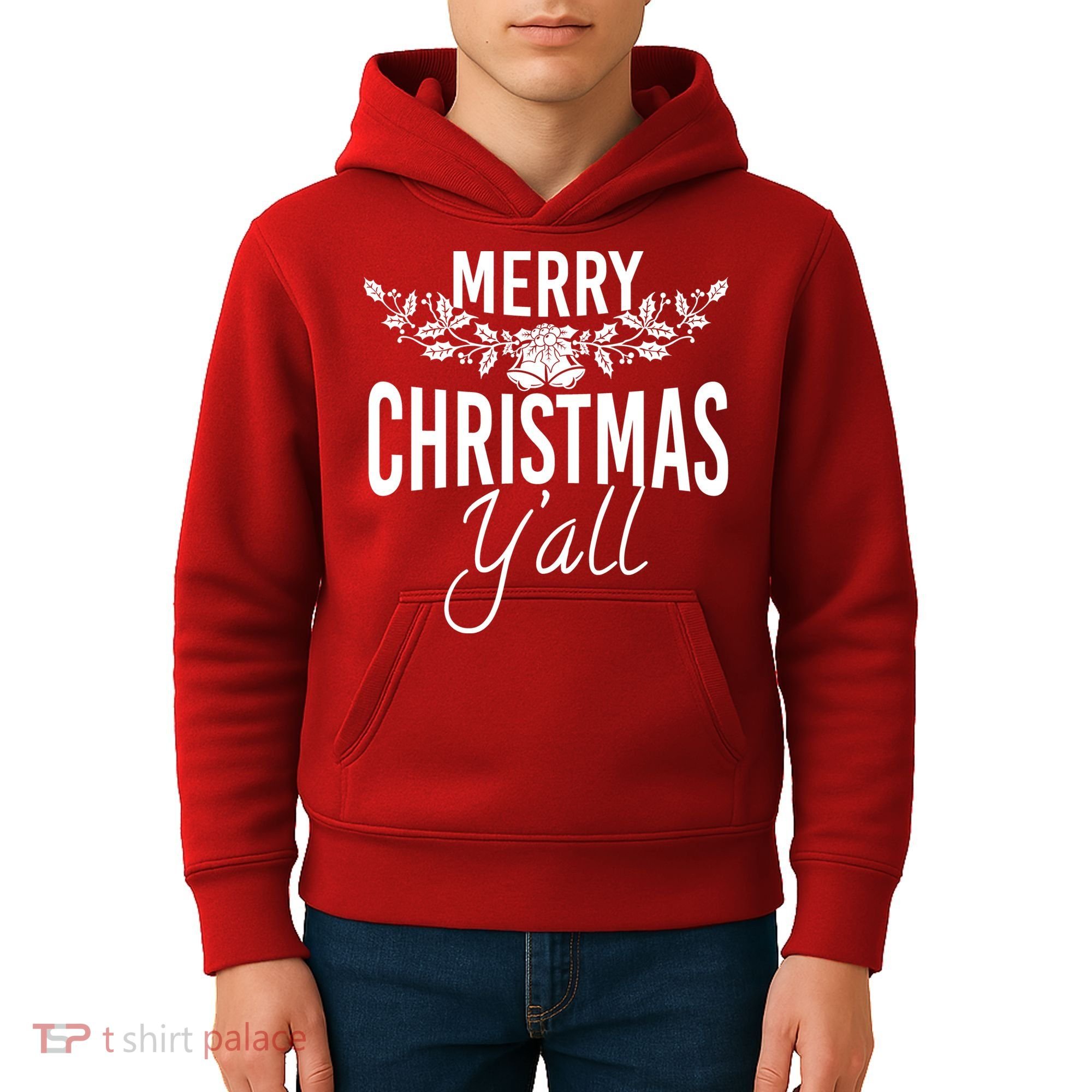 Marry Christmas Y'all Kids Hoodie