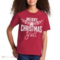 Marry Christmas Y'all Kids T-Shirt thumb 2