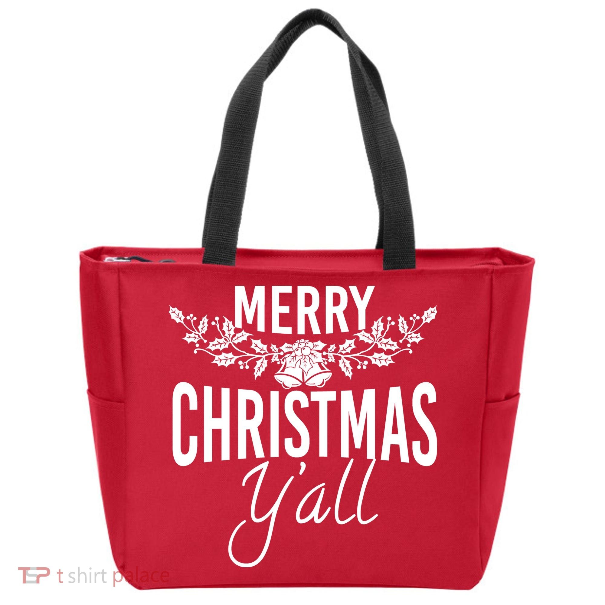 Marry Christmas Y'all Tote Bag