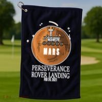 Mars Rover Landing Perseverance Golf Towel thumb 1
