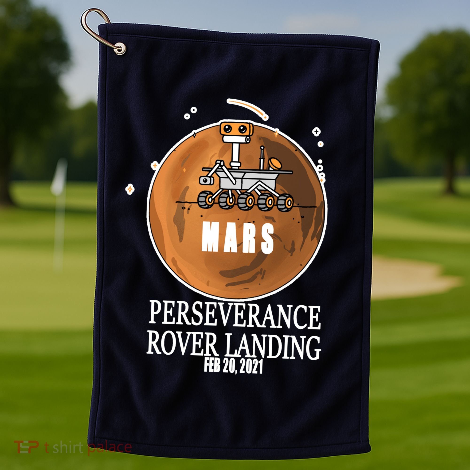Mars Rover Landing Perseverance Golf Towel
