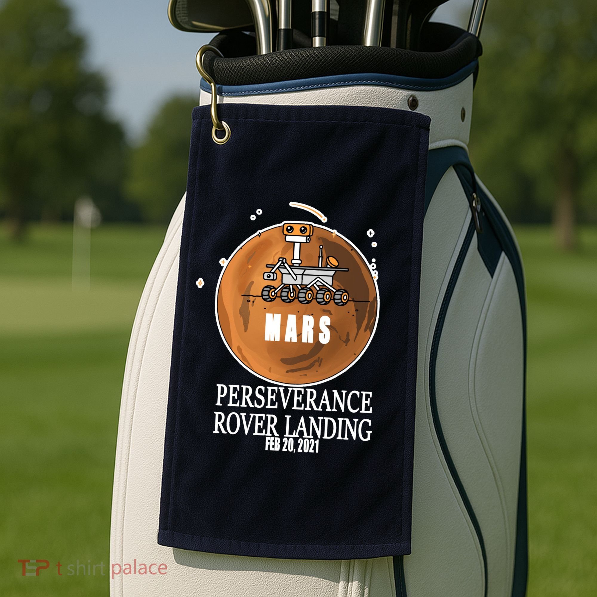 Mars Rover Landing Perseverance Golf Towel