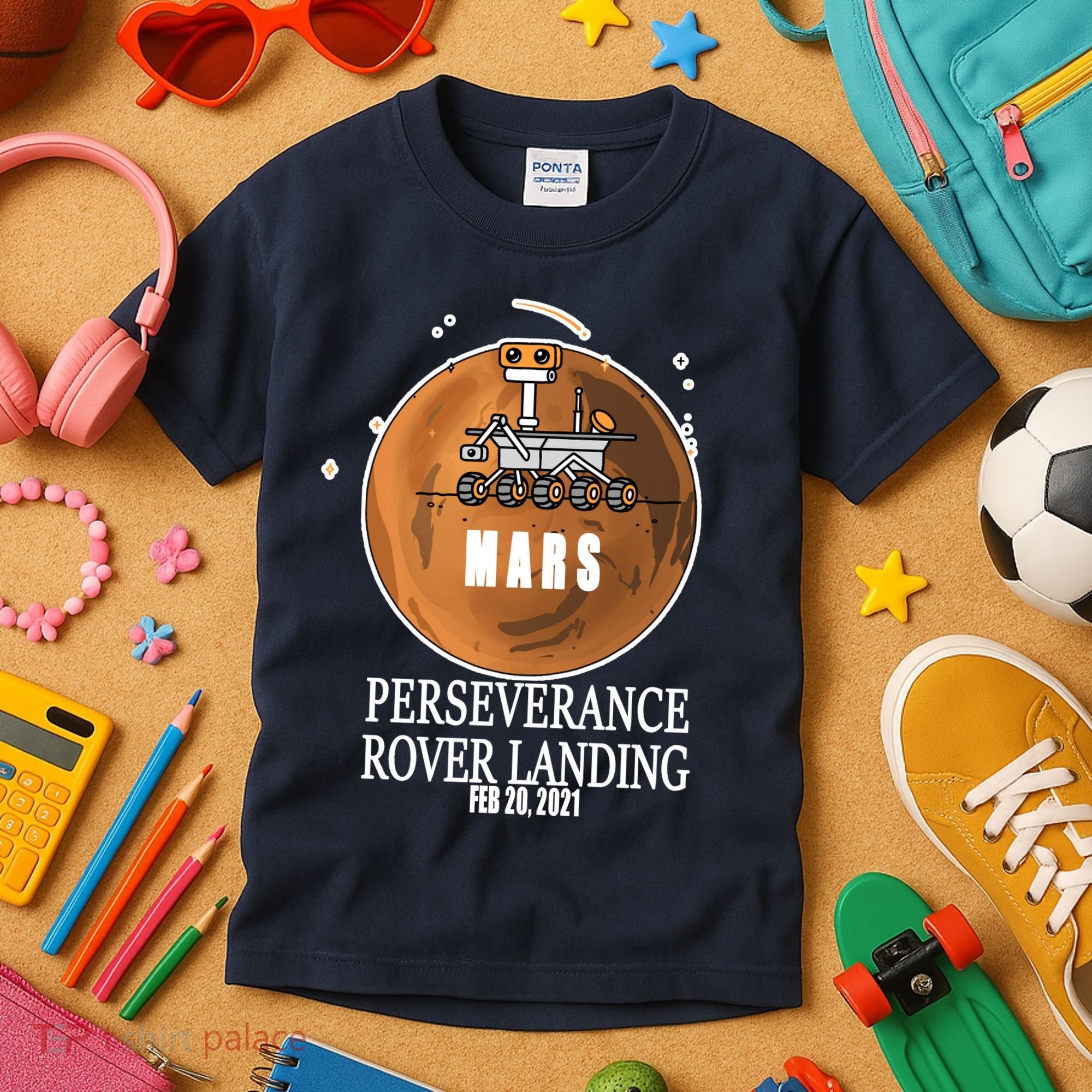 Mars Rover Landing Perseverance Kids T-Shirt