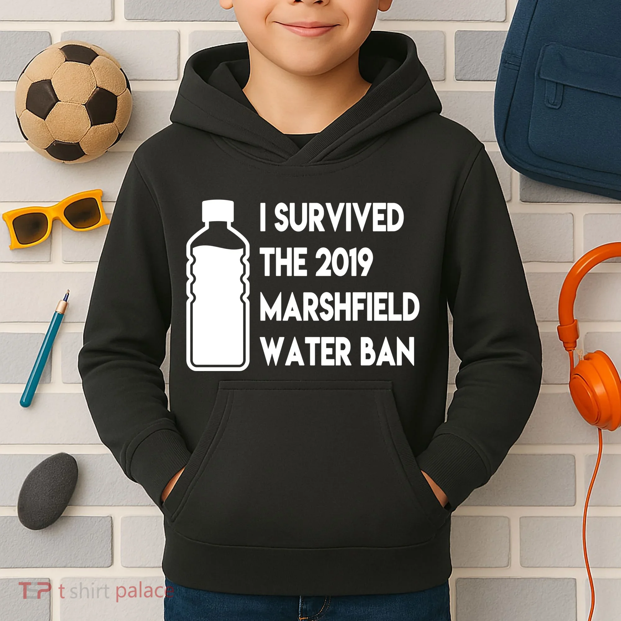 Marshfield water ban  Kids Hoodie