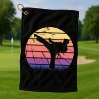 Martial Arts Retro Golf Towel thumb 1