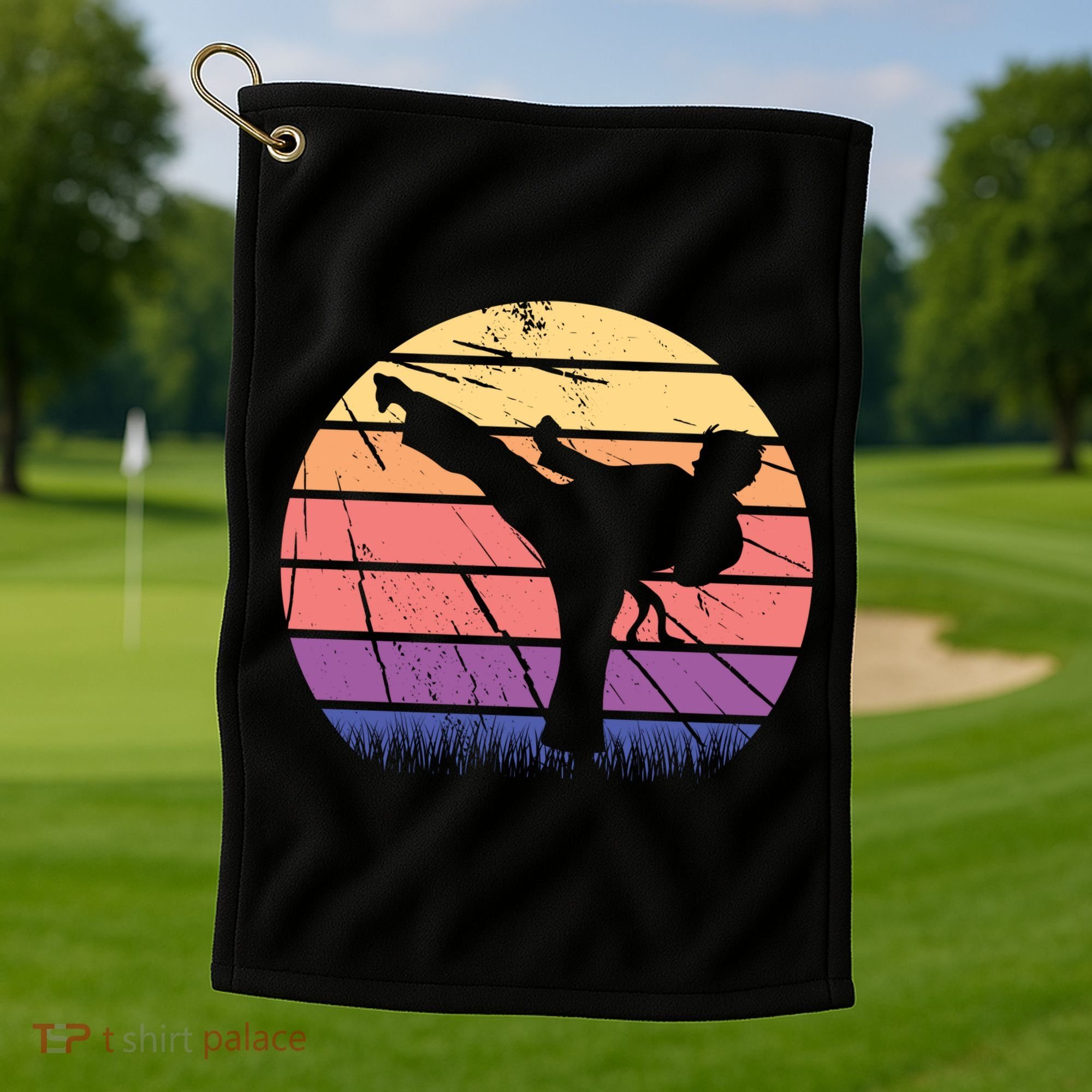 Martial Arts Retro Golf Towel