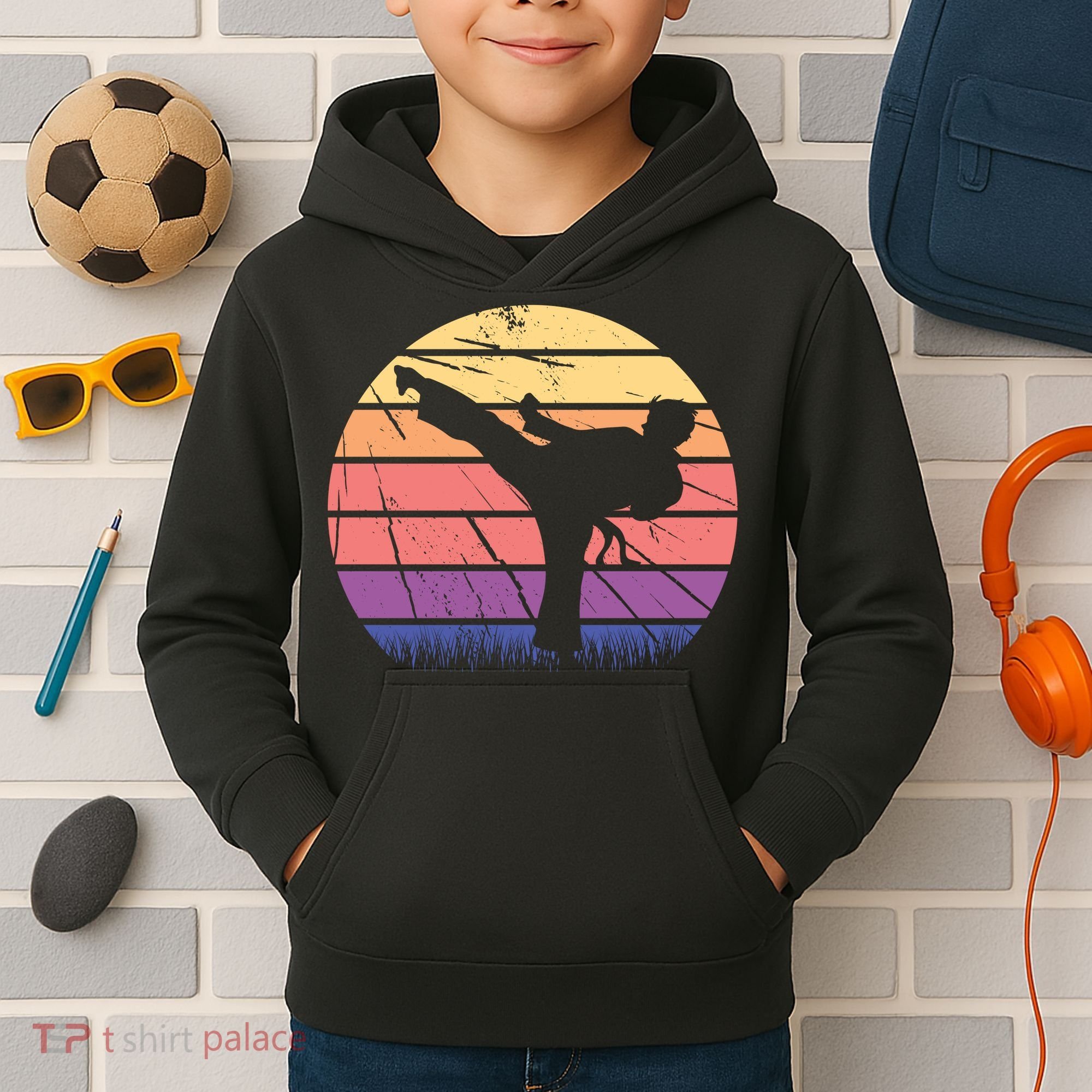 Martial Arts Retro Kids Hoodie