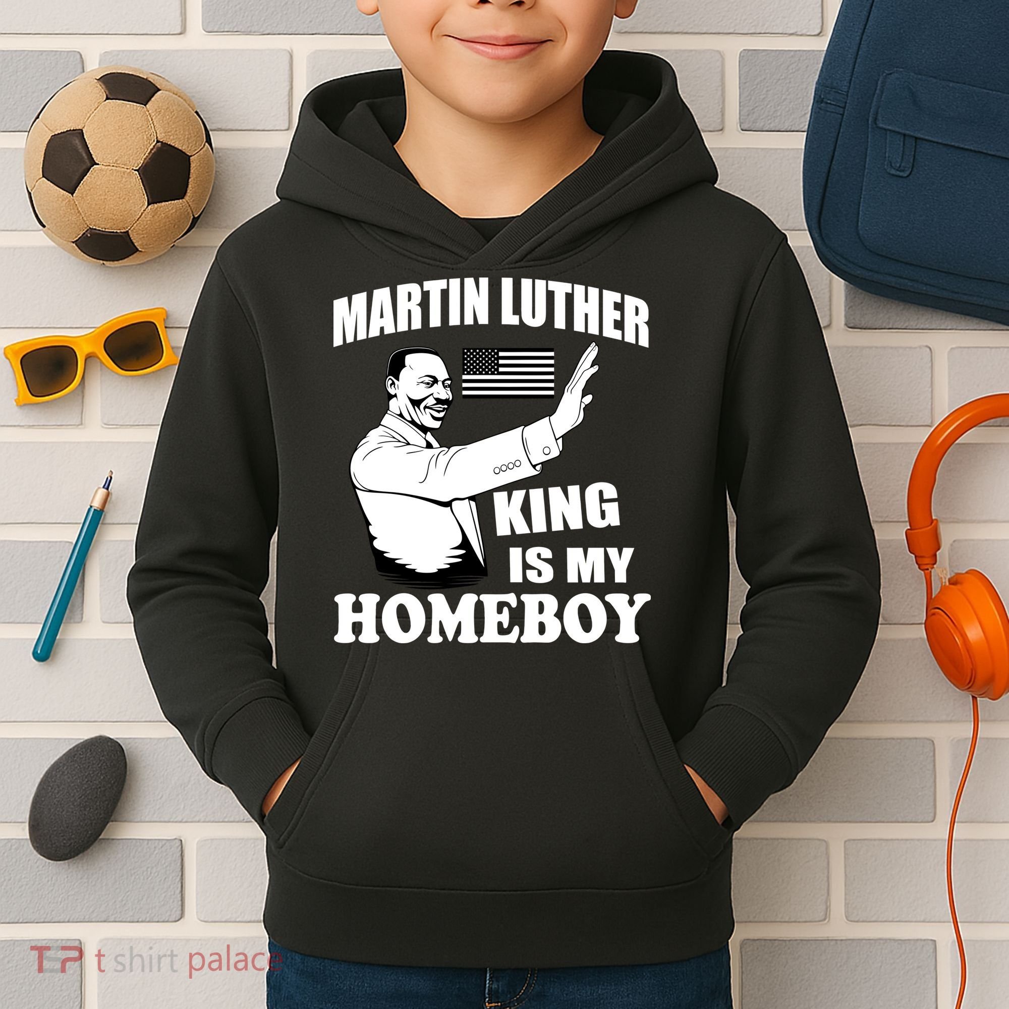 Martin Luther King Is My Homeboy Kids Hoodie