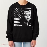 Martin Luther King Jr Distressed MLK Flag Women's Sweatshirt thumb 0