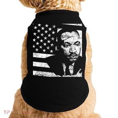 Martin Luther King Jr Distressed MLK Flag Doggie Tank