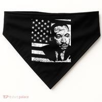 Martin Luther King Jr Distressed MLK Flag USA-Made Doggie Bandana thumb 0