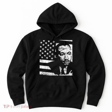 Martin Luther King Jr Distressed MLK Flag Hoodie