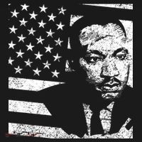 Martin Luther King Jr Distressed MLK Flag Hoodie thumb 2