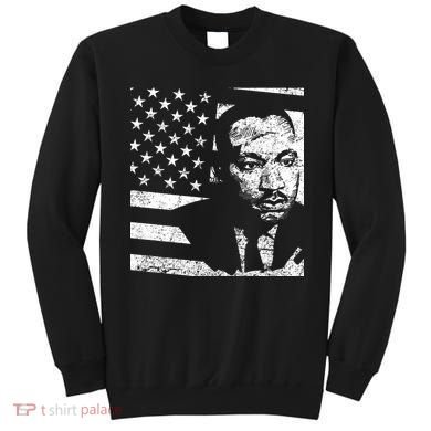 Martin Luther King Jr Distressed MLK Flag Sweatshirt
