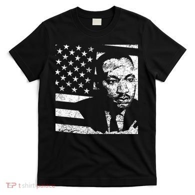 Martin Luther King Jr Distressed MLK Flag T-Shirt