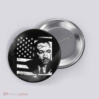 Martin Luther King Jr Distressed MLK Flag Button thumb 0