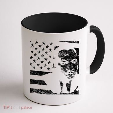 Martin Luther King Jr Distressed MLK Flag Coffee Mug back