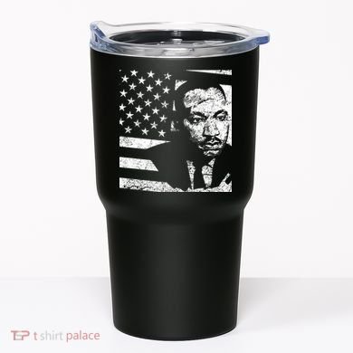 Martin Luther King Jr Distressed MLK Flag Tumbler
