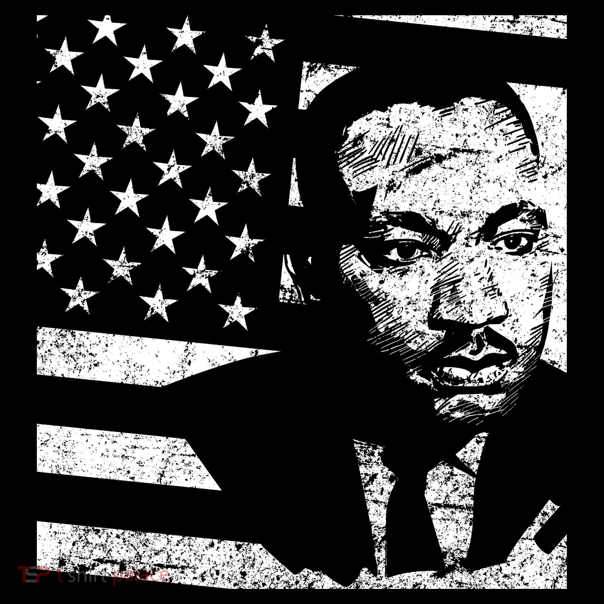 Martin Luther King Jr Distressed MLK Flag Mousepad
