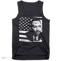 Martin Luther King Jr Distressed MLK Flag Tank Top thumb 0
