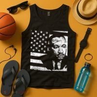 Martin Luther King Jr Distressed MLK Flag Tank Top thumb 4