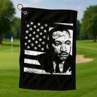Martin Luther King Jr Distressed MLK Flag Golf Towel thumb 1