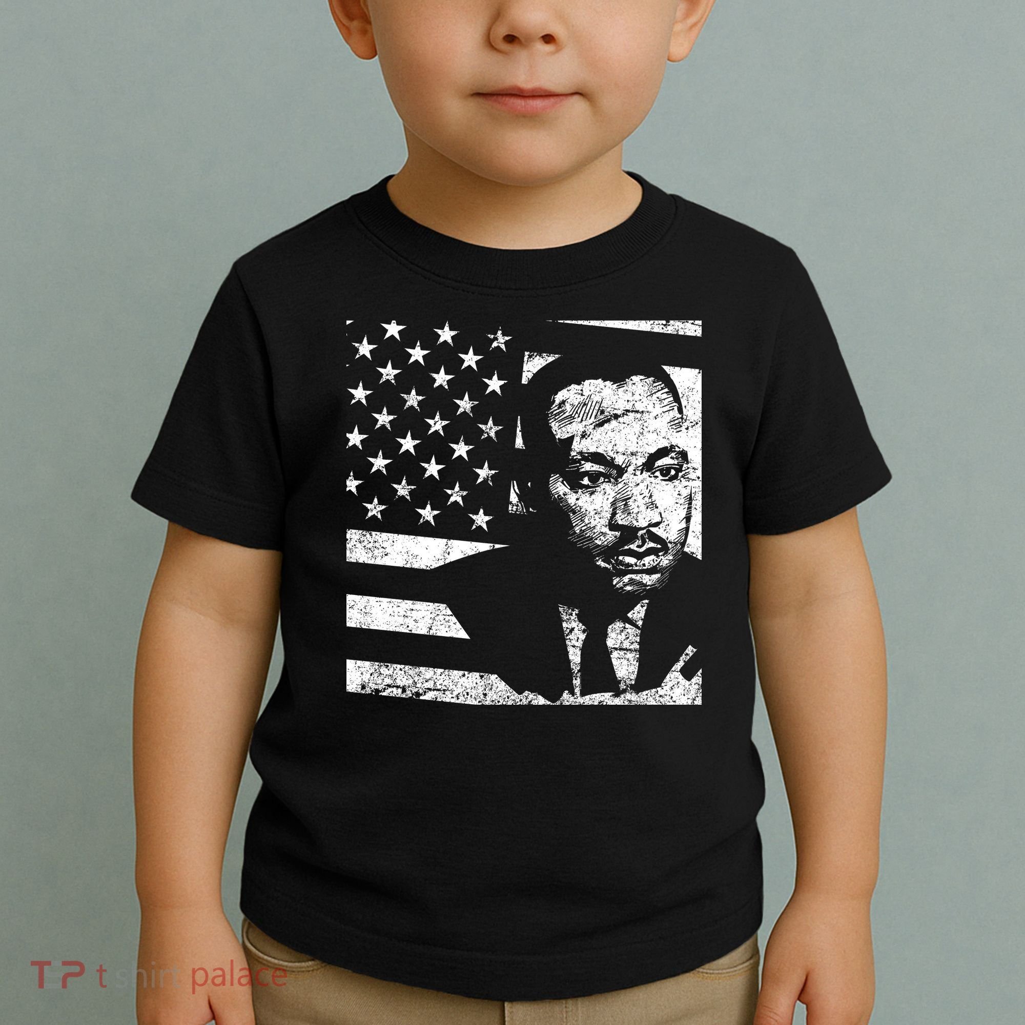 Martin Luther King Jr Distressed MLK Flag Toddler T-Shirt