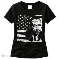 Martin Luther King Jr Distressed MLK Flag Women's T-Shirt thumb 0