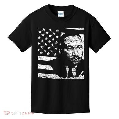 Martin Luther King Jr Distressed MLK Flag Kids T-Shirt