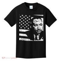 Martin Luther King Jr Distressed MLK Flag Kids T-Shirt thumb 0