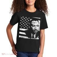 Martin Luther King Jr Distressed MLK Flag Kids T-Shirt thumb 2