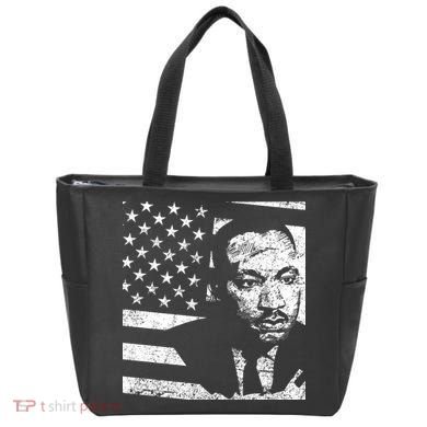 Martin Luther King Jr Distressed MLK Flag Tote Bag