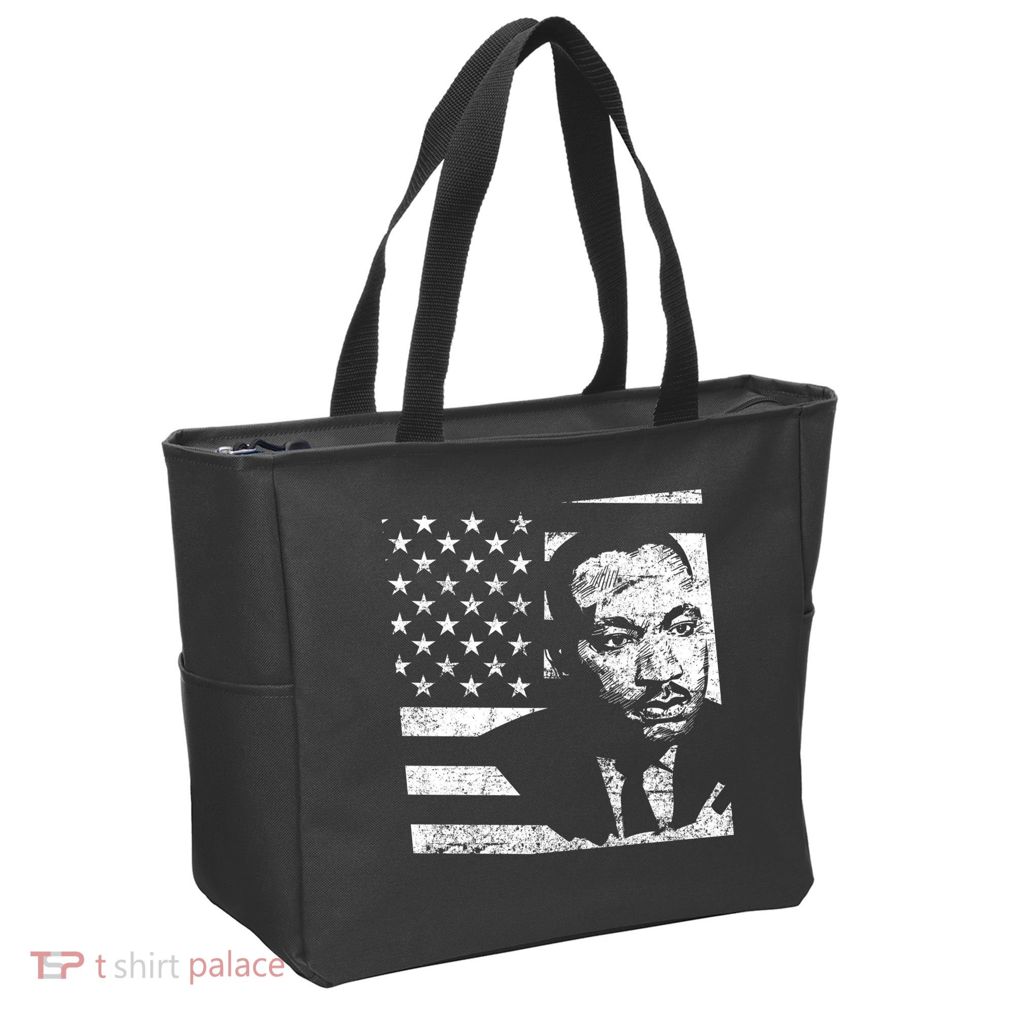 Martin Luther King Jr Distressed MLK Flag Tote Bag