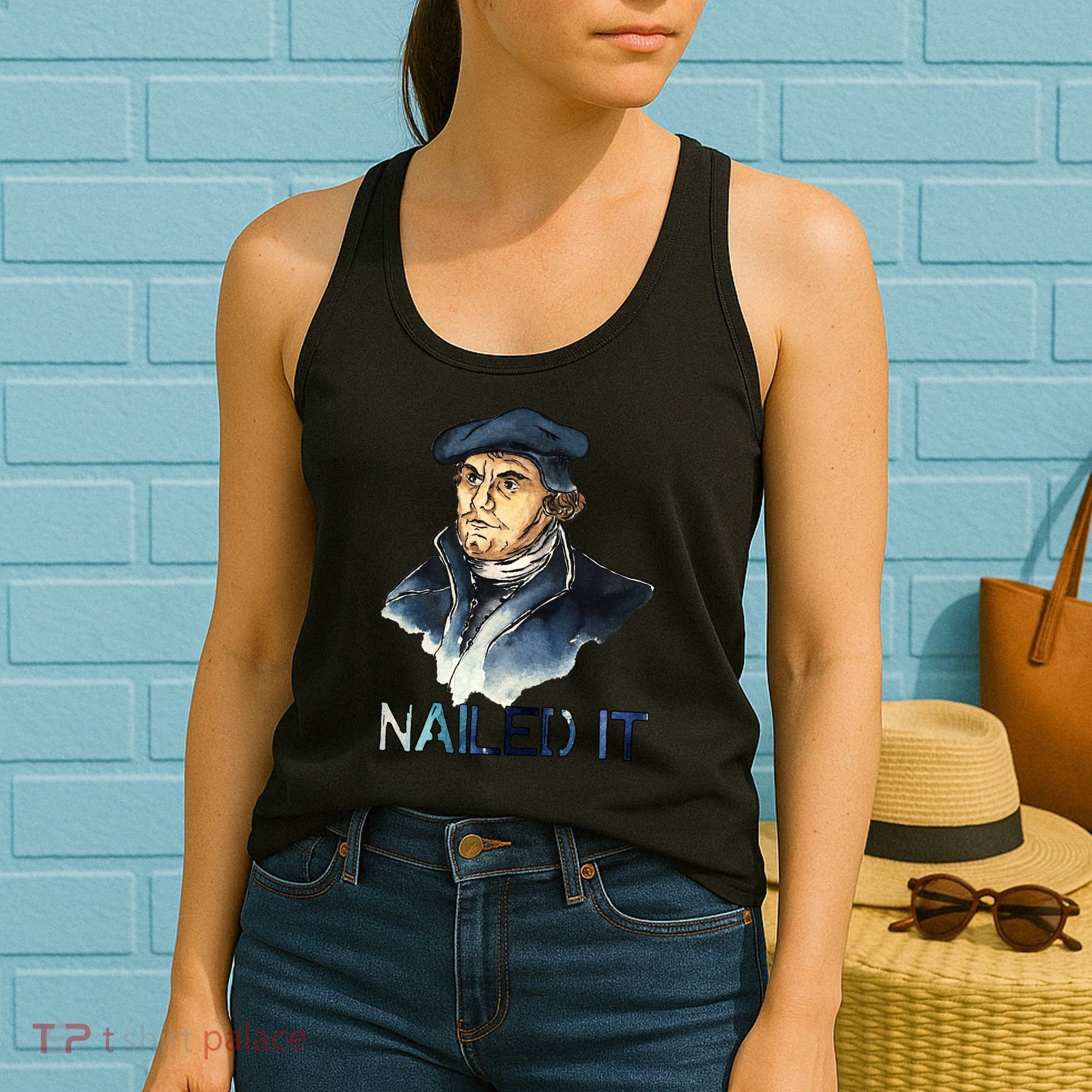 Martin Luther Nailed It Paint Stroke Women's Tank Top