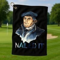 Martin Luther Nailed It Paint Stroke Golf Towel thumb 1