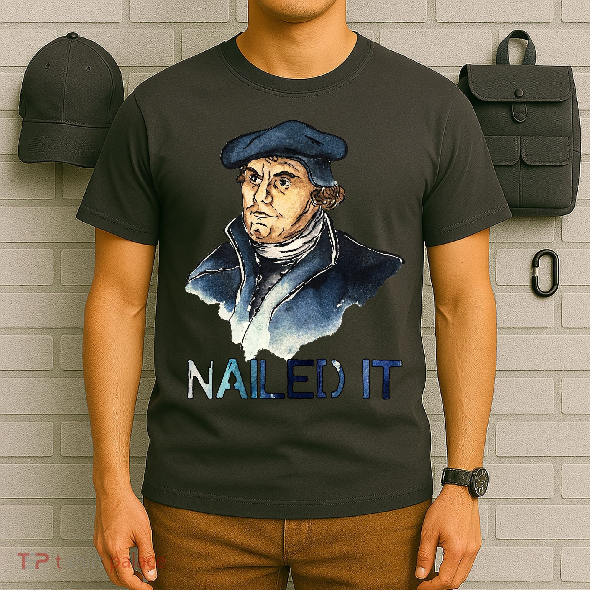 Martin Luther Nailed It Paint Stroke T-Shirt