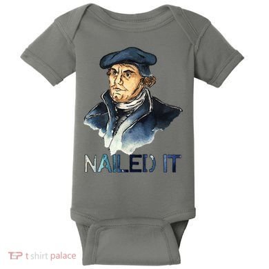 Martin Luther Nailed It Paint Stroke Baby Bodysuit