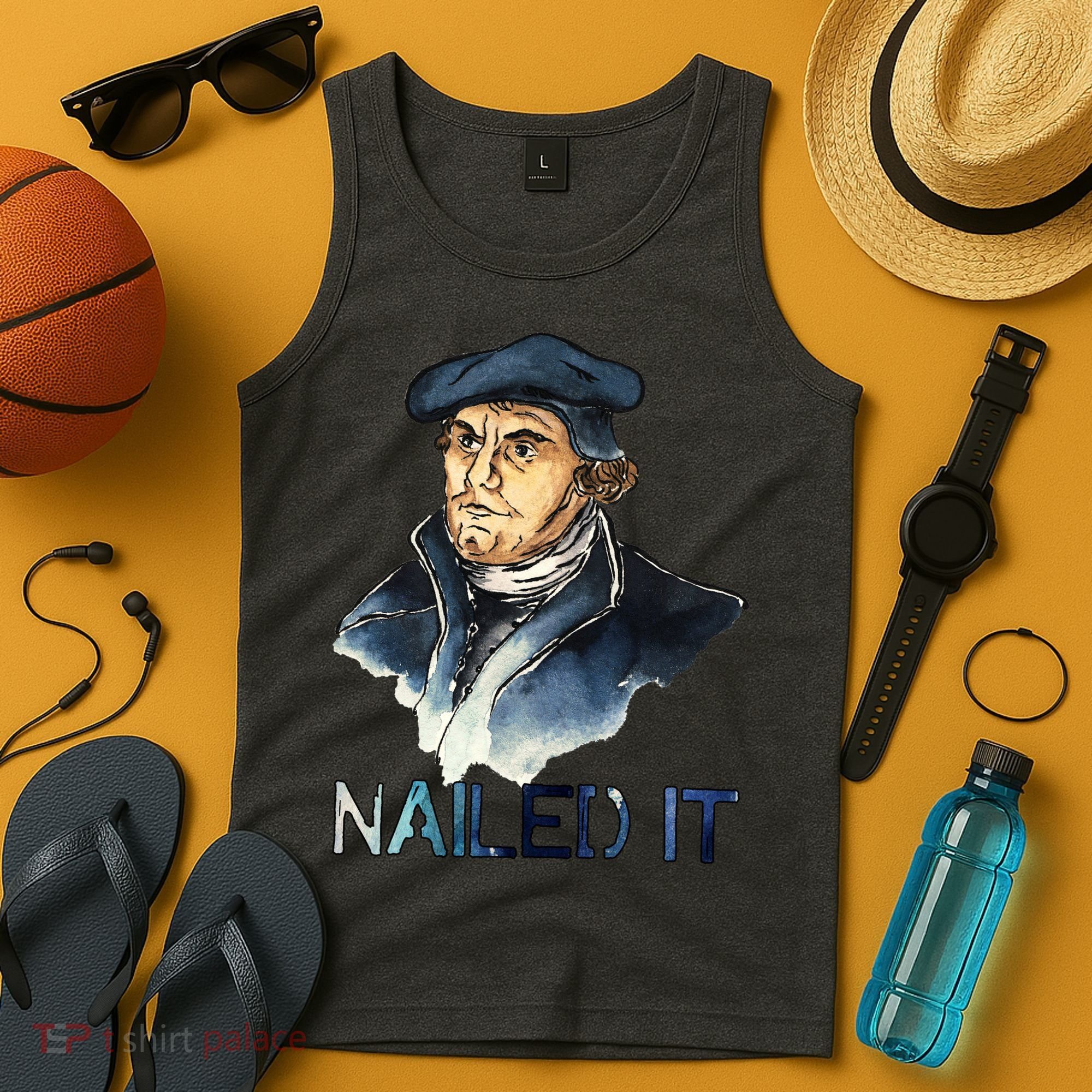 Martin Luther Nailed It Paint Stroke Tank Top