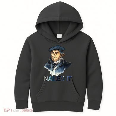 Martin Luther Nailed It Paint Stroke Kids Hoodie