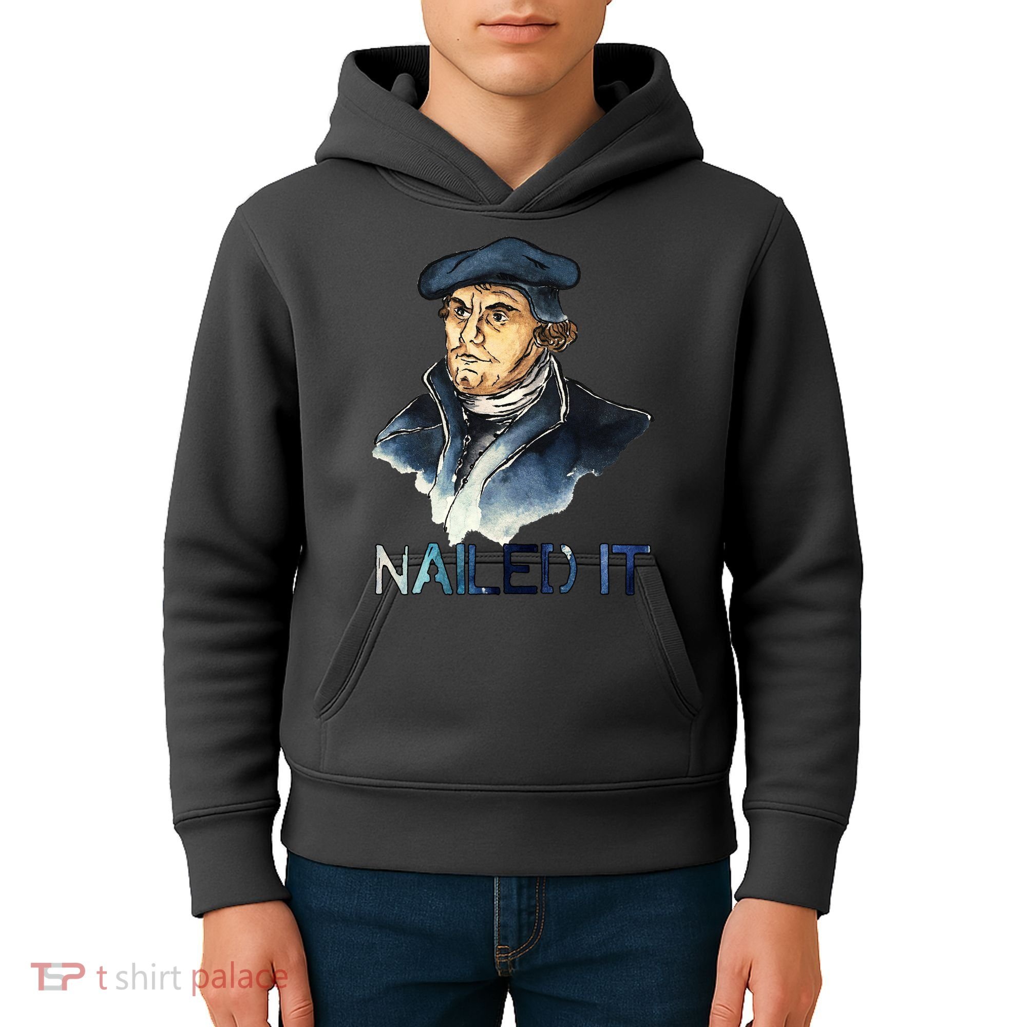 Martin Luther Nailed It Paint Stroke Kids Hoodie