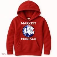 Marxist Maniacs Pro Trump Conservatives Kids Hoodie thumb 0