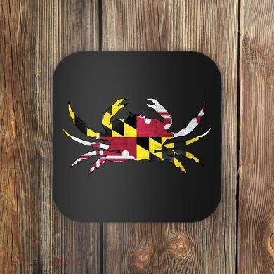 Maryland Flag Crab Coaster