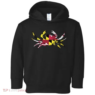 Maryland Flag Crab Toddler Hoodie